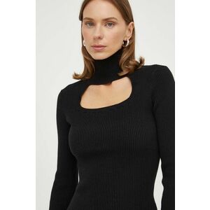 Herskind pulover femei, culoarea negru, cu turtleneck imagine