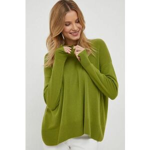 Sisley pulover de lana femei, culoarea verde, light imagine