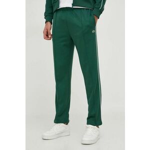 Lacoste pantaloni de trening culoarea verde, uni imagine