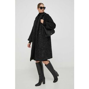 Deha palton femei, culoarea negru, de tranzitie, oversize imagine