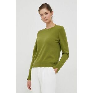 Sisley pulover din amestec de lana femei, culoarea verde, light imagine