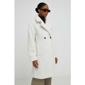 Answear Lab palton femei, culoarea alb, de tranzitie, oversize imagine