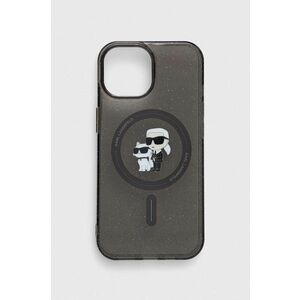 Karl Lagerfeld Husă pentru telefon iPhone 15 6.1 culoarea negru imagine