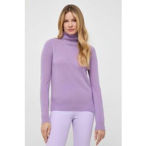 MAX&Co. pulover de lana femei, culoarea violet, light, cu guler imagine