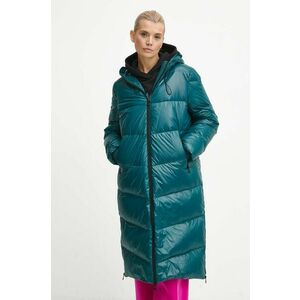 Medicine palton de puf femei, culoarea verde, de iarna, oversize imagine