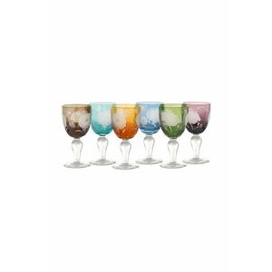 Pols Potten set de pahare de vin Peony Multicolor 6-pack imagine