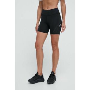 adidas by Stella McCartney pantaloni scurți de alergare TruePace culoarea negru, cu imprimeu, high waist IQ4510 imagine