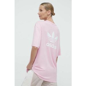 adidas Originals tricou Trefoil Tee femei, culoarea roz, IR8067 imagine