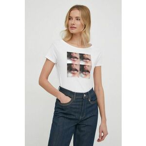 Sisley tricou din bumbac femei, culoarea alb imagine