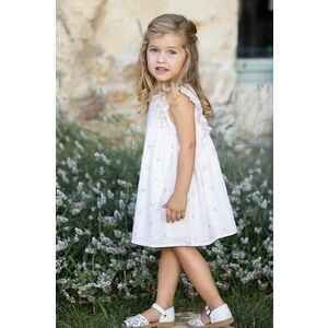 Tartine et Chocolat rochie din bumbac pentru copii culoarea alb, mini, evazati imagine