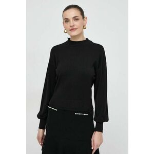Silvian Heach pulover femei, culoarea negru, light, cu turtleneck imagine