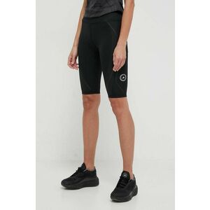 adidas by Stella McCartney pantaloni scurți de alergare TruePace culoarea negru, cu imprimeu, high waist IT3325 imagine