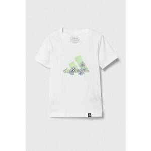 adidas tricou de bumbac pentru copii GIRLS TRAIN TEE culoarea alb imagine