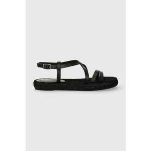Weekend Max Mara sandale de piele Pilard2 femei, culoarea negru, 2415521135670 imagine