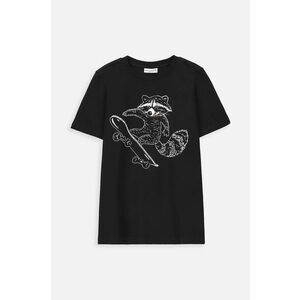 Coccodrillo tricou de bumbac pentru copii culoarea negru, cu imprimeu imagine