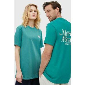 Mercer Amsterdam tricou din bumbac culoarea verde, cu imprimeu imagine