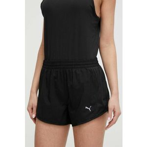 Puma pantaloni scurți de alergare Favourite Velocity culoarea negru, uni, medium waist 523178 imagine