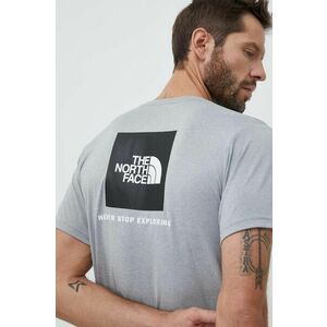 The North Face tricou sport Reaxion culoarea gri, cu imprimeu imagine