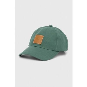 BOSS șapcă de baseball din bumbac culoarea verde, cu imprimeu imagine