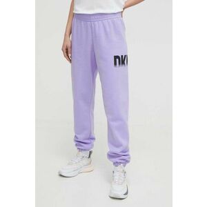 Dkny pantaloni de trening culoarea violet, cu imprimeu imagine