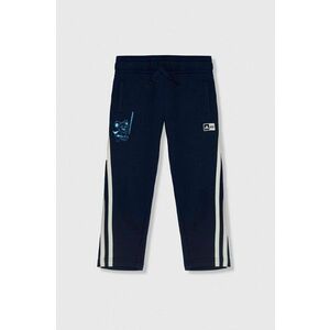adidas pantaloni de trening pentru copii culoarea albastru marin, cu imprimeu imagine