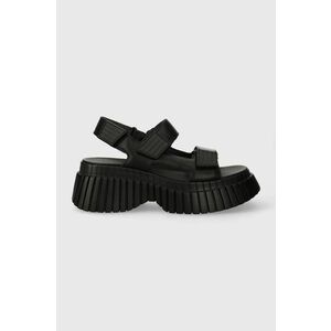 Camper sandale de piele BCN femei, culoarea negru, cu platforma, K201511.005 imagine