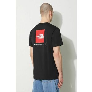 The North Face tricou din bumbac M S/S Redbox Tee bărbați, culoarea negru, cu imprimeu, NF0A87NPJK31 imagine