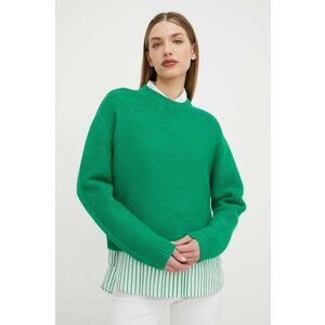 Custommade pulover de lana femei, culoarea verde imagine