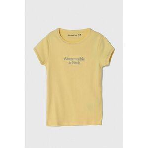 Abercrombie & Fitch tricou copii culoarea galben imagine