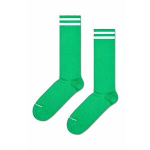 Happy Socks sosete Solid Sneaker Thin Crew culoarea verde imagine