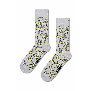 Happy Socks sosete Banana Sock culoarea gri imagine