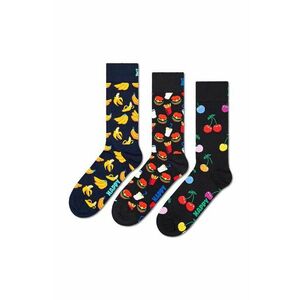 Happy Socks sosete Classic Banana 3-pack culoarea negru imagine