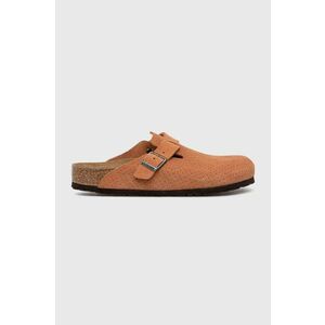Birkenstock papuci din piele Boston barbati, culoarea portocaliu, 1027100 imagine
