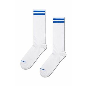 Happy Socks sosete Solid Sneaker Thin Crew culoarea alb imagine
