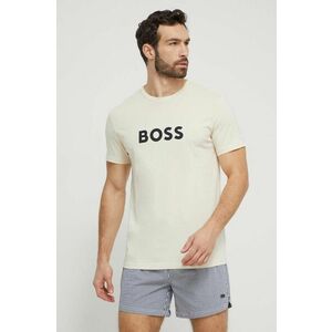 BOSS tricou din bumbac bărbați, culoarea alb, cu imprimeu 50503276 imagine