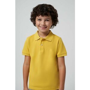 Mayoral tricouri polo din bumbac pentru copii culoarea galben, neted imagine