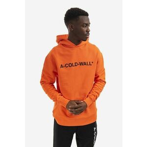 A-COLD-WALL* hanorac de bumbac Essential Logo Hoodie bărbați, culoarea portocaliu, cu glugă, cu imprimeu ACWMW083.-LIGHTORANG imagine