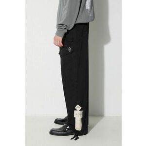 A-COLD-WALL* pantaloni de bumbac ANDO CARGO PANT culoarea negru, cu fit cargo ACWMB209A imagine