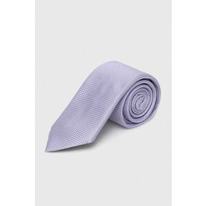 BOSS cravata de matase culoarea violet imagine