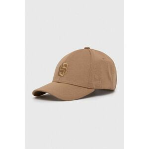 BOSS șapcă culoarea bej, cu imprimeu 50514038 imagine