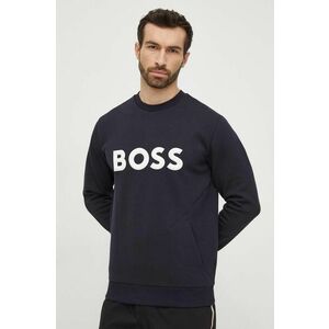 Boss Bluză bărbați, culoarea albastru marin, cu imprimeu imagine