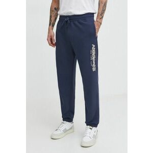 Abercrombie & Fitch pantaloni de trening culoarea albastru marin, cu imprimeu imagine
