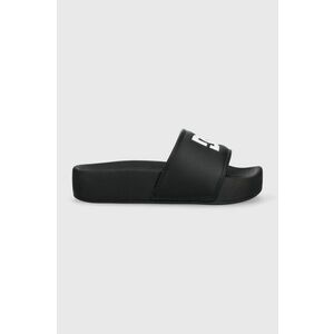 DC papuci femei, culoarea negru, cu platforma imagine