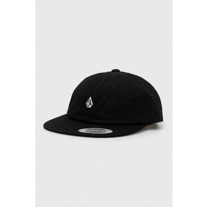 Volcom șapcă de baseball din bumbac culoarea negru, neted imagine