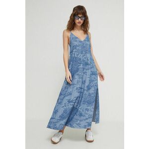 Tommy Jeans rochie din denim maxi, evazați DW0DW17950 imagine