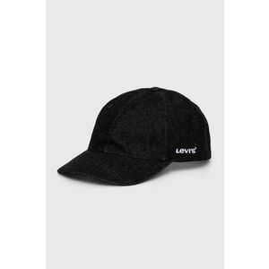 Levi's șapcă de baseball din bumbac culoarea negru, neted imagine