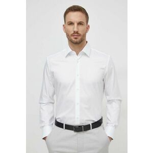 BOSS cămașă din bumbac bărbați, culoarea alb, cu guler clasic, regular 50512842 imagine