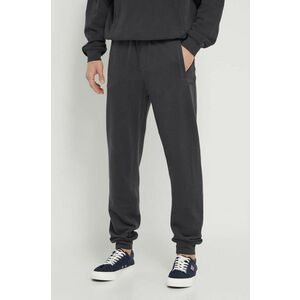 BOSS pantaloni de trening din bumbac culoarea negru, neted imagine