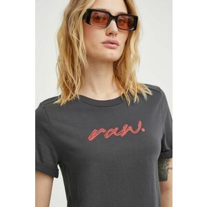 G-Star Raw tricou din bumbac femei, culoarea gri imagine