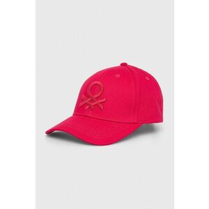 United Colors of Benetton șapcă de baseball din bumbac culoarea roz, cu imprimeu imagine